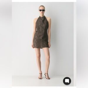 Aritzia snakeskin mini dress